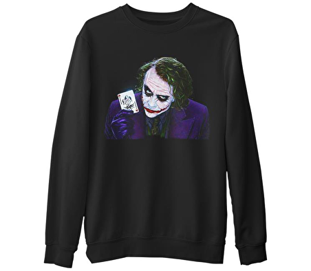 Joker - As Siyah Erkek Kalın Sweatshirt