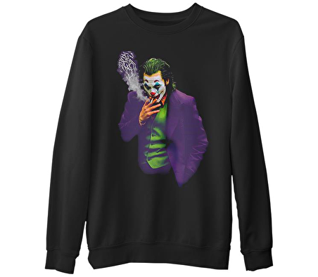 Joker - Arial Siyah Erkek Kalın Sweatshirt