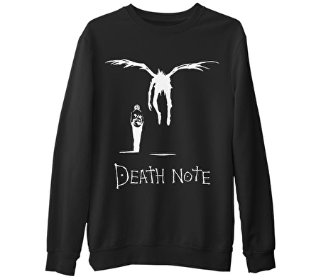 Death Note - Path Siyah Erkek Kalın Sweatshirt