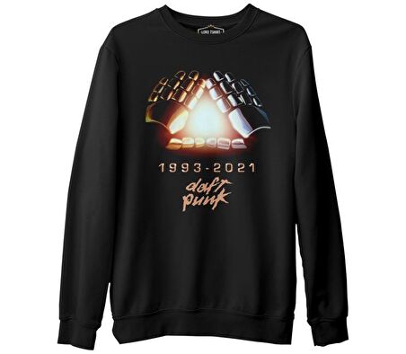 Daft Punk - 1993-2021 Siyah Erkek Kalın Sweatshirt