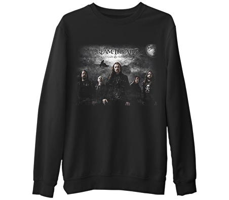 Dream Theater - Black Clouds  Siyah Erkek Kalın Sweatshirt