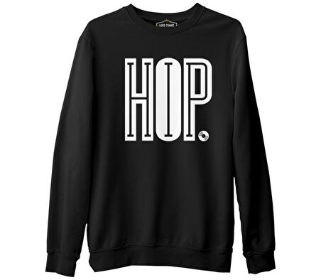 Hip Hop O Siyah Erkek Kalın Sweatshirt