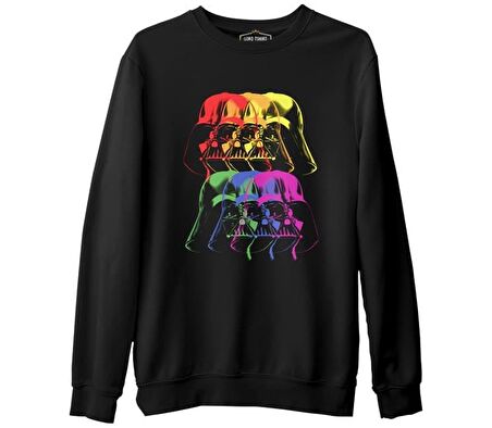 Star Wars - Darth Vader Colors Siyah Erkek Kalın Sweatshirt