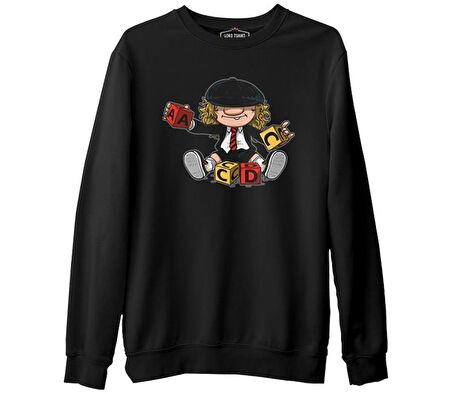 AC DC - AC DC Cubes Siyah Erkek Kalın Sweatshirt