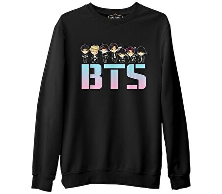 BTS - Guys Siyah Erkek Kalın Sweatshirt
