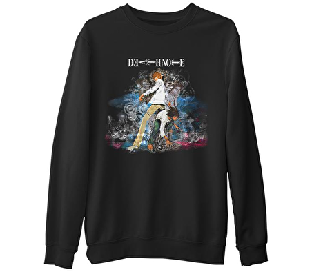 Death Note - Chains  Siyah Erkek Kalın Sweatshirt