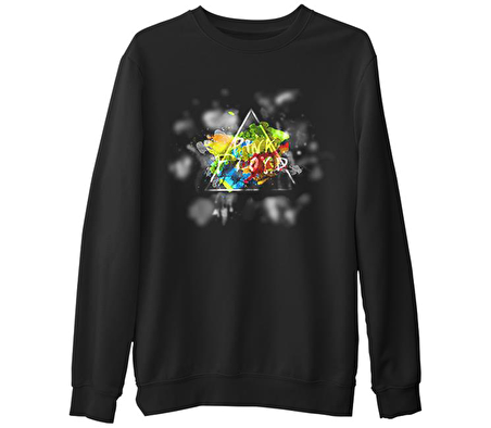 Pink Floyd  Siyah Erkek Kalın Sweatshirt