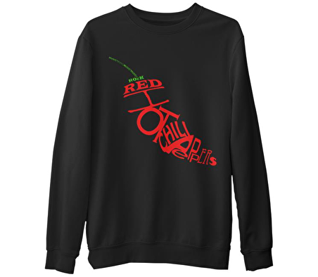 Red Hot Chili Peppers - The Pepper  Siyah Erkek Kalın Sweatshirt