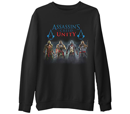 Assassin's Creed - Unity  Siyah Erkek Kalın Sweatshirt