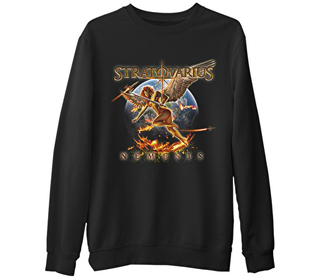 Stratovarius - Nemesis  Siyah Erkek Kalın Sweatshirt