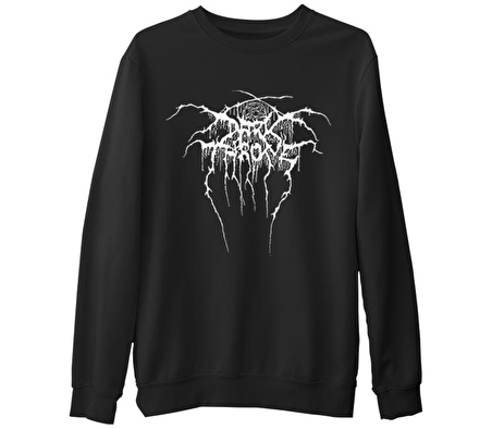 Dark Throne  Siyah Erkek Kalın Sweatshirt