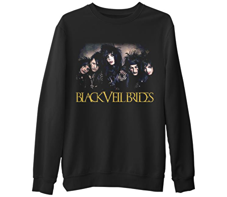 Black Veil Brides  Siyah Erkek Kalın Sweatshirt