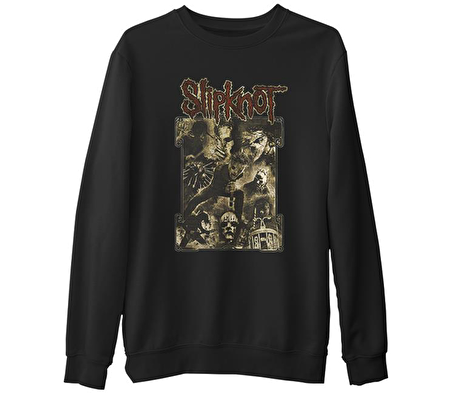Slipknot  Siyah Erkek Kalın Sweatshirt