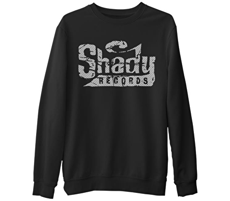 Eminem - Shady Records  Siyah Erkek Kalın Sweatshirt