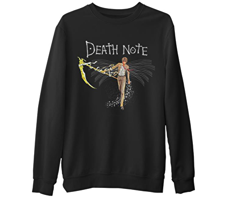 Death Note  Siyah Erkek Kalın Sweatshirt