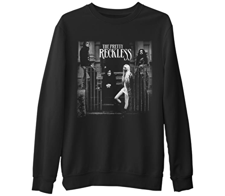 The Pretty Reckless  Siyah Erkek Kalın Sweatshirt