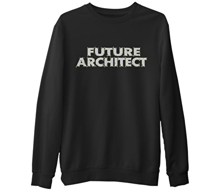 Future Architect  Siyah Erkek Kalın Sweatshirt