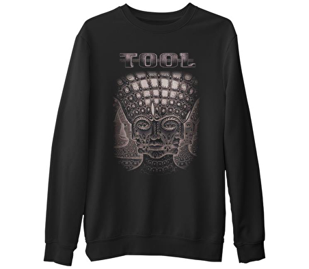 Tool 2  Siyah Erkek Kalın Sweatshirt