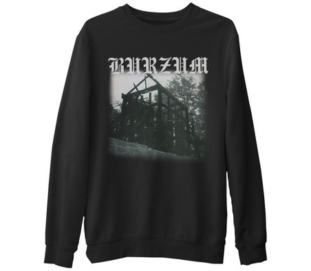 Burzum - Aske  Siyah Erkek Kalın Sweatshirt