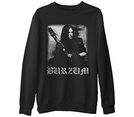 Burzum - Anthology  Siyah Erkek Kalın Sweatshirt