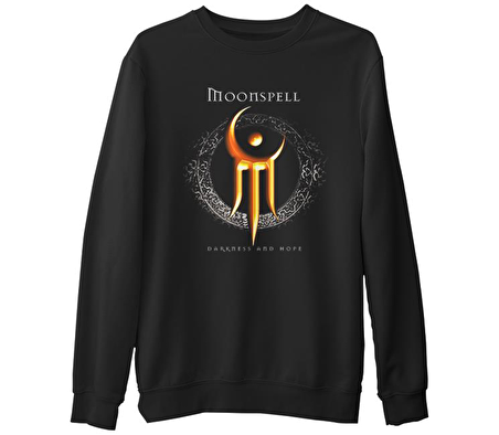 Moonspell - Darkness and Hope  Siyah Erkek Kalın Sweatshirt