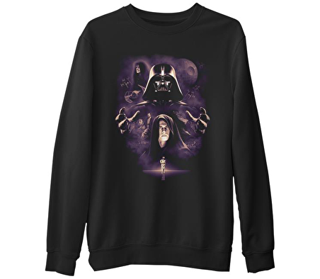 Star Wars - Darth Vader 2  Siyah Erkek Kalın Sweatshirt