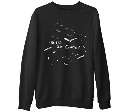 Bat Country  Siyah Erkek Kalın Sweatshirt