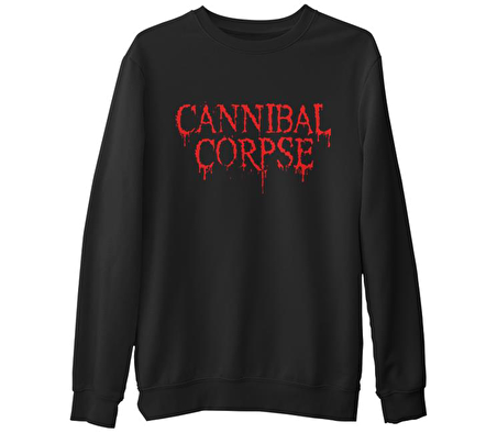 Cannibal Corpse  Siyah Erkek Kalın Sweatshirt