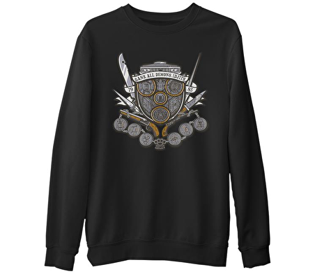 Supernatural - 79/83  Siyah Erkek Kalın Sweatshirt