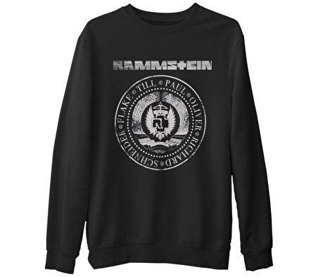 Rammstein - Est 1994  Siyah Erkek Kalın Sweatshirt