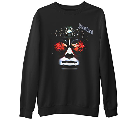 Judas Priest  Siyah Erkek Kalın Sweatshirt