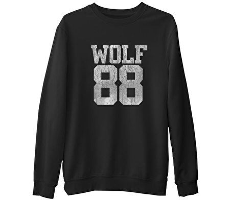 EXO - Wolf 88  Siyah Erkek Kalın Sweatshirt