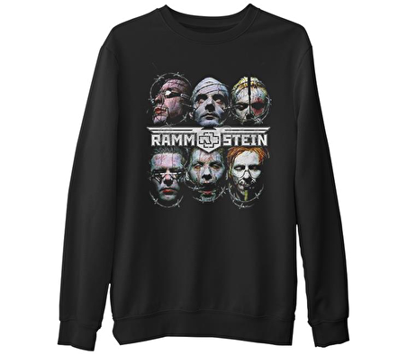 Rammstein - Sehnsucht Grup  Siyah Erkek Kalın Sweatshirt