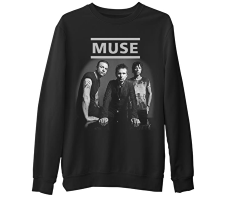 Muse - All  Siyah Erkek Kalın Sweatshirt