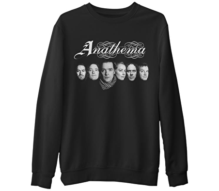 Anathema - Group  Siyah Erkek Kalın Sweatshirt