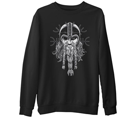 Tyr - Vinland  Siyah Erkek Kalın Sweatshirt