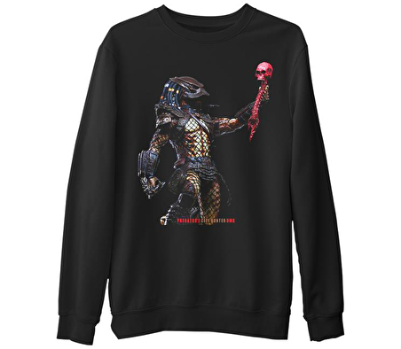 Predator - City Hunter  Siyah Erkek Kalın Sweatshirt