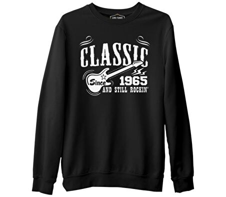 Since 1965  Siyah Erkek Kalın Sweatshirt