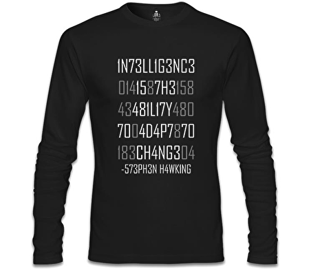 Stephan Hawking - Change Siyah Erkek Sweatshirt