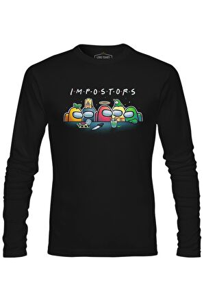 Among Us Impostors I Siyah Erkek Sweatshirt