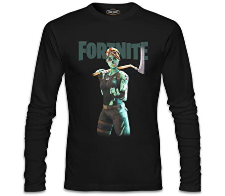 Fortnite Zombie Siyah Erkek Sweatshirt