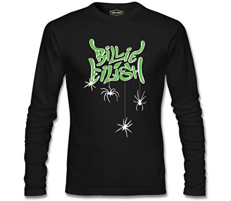 Billie Eilish - Spider Siyah Erkek Sweatshirt