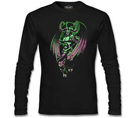 World of Warcraft Legion - Illidan Siyah Erkek Sweatshirt