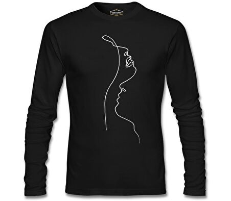 Man on Her Neck Siyah Erkek Sweatshirt