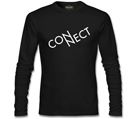 Connect with N Siyah Erkek Sweatshirt