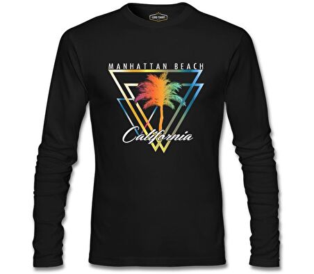 California Beach Siyah Erkek Sweatshirt