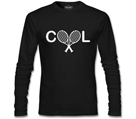 Tenis - Cool Siyah Erkek Sweatshirt