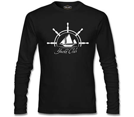 Yat Kulübü - Yatch Club Siyah Erkek Sweatshirt