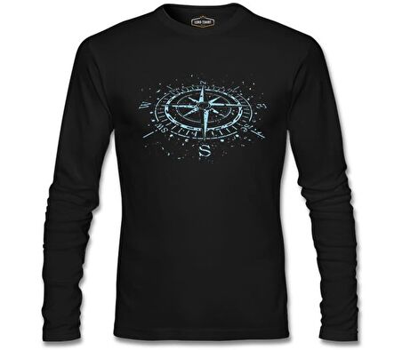 Pusula Siyah Erkek Sweatshirt