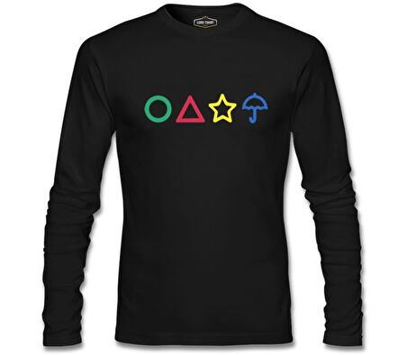 Squid Game -Candy Colours Siyah Erkek Sweatshirt
